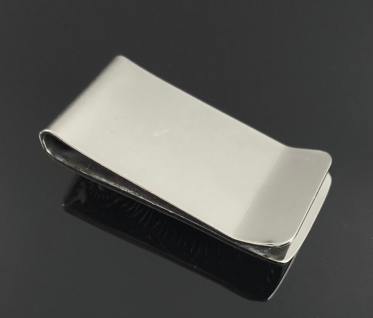 Beautifully Stamped Money Clip Turquoise Sterling Silver Native American Navajo - Shirley Skeets