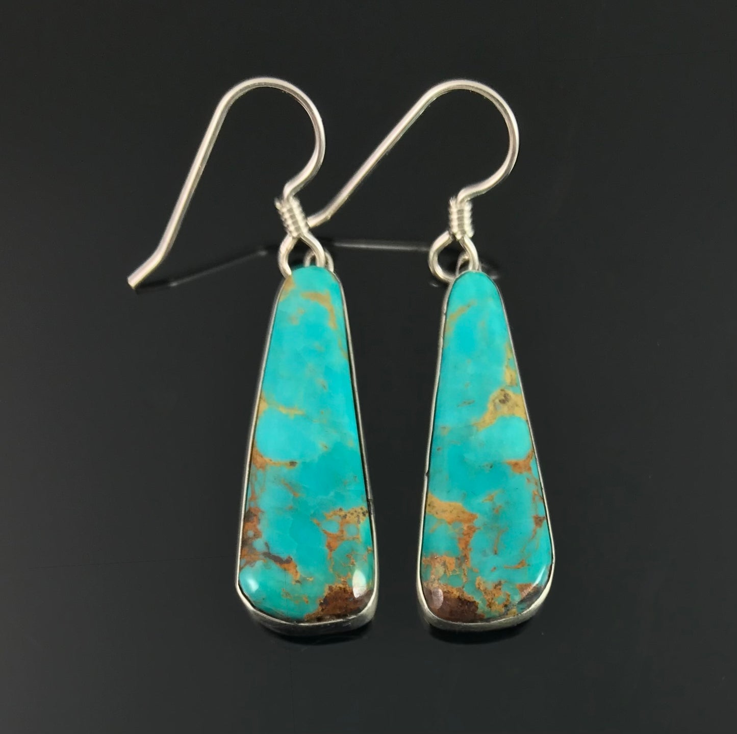 Navajo Turquoise Pendant & Earrings Native American - Jones Bahe