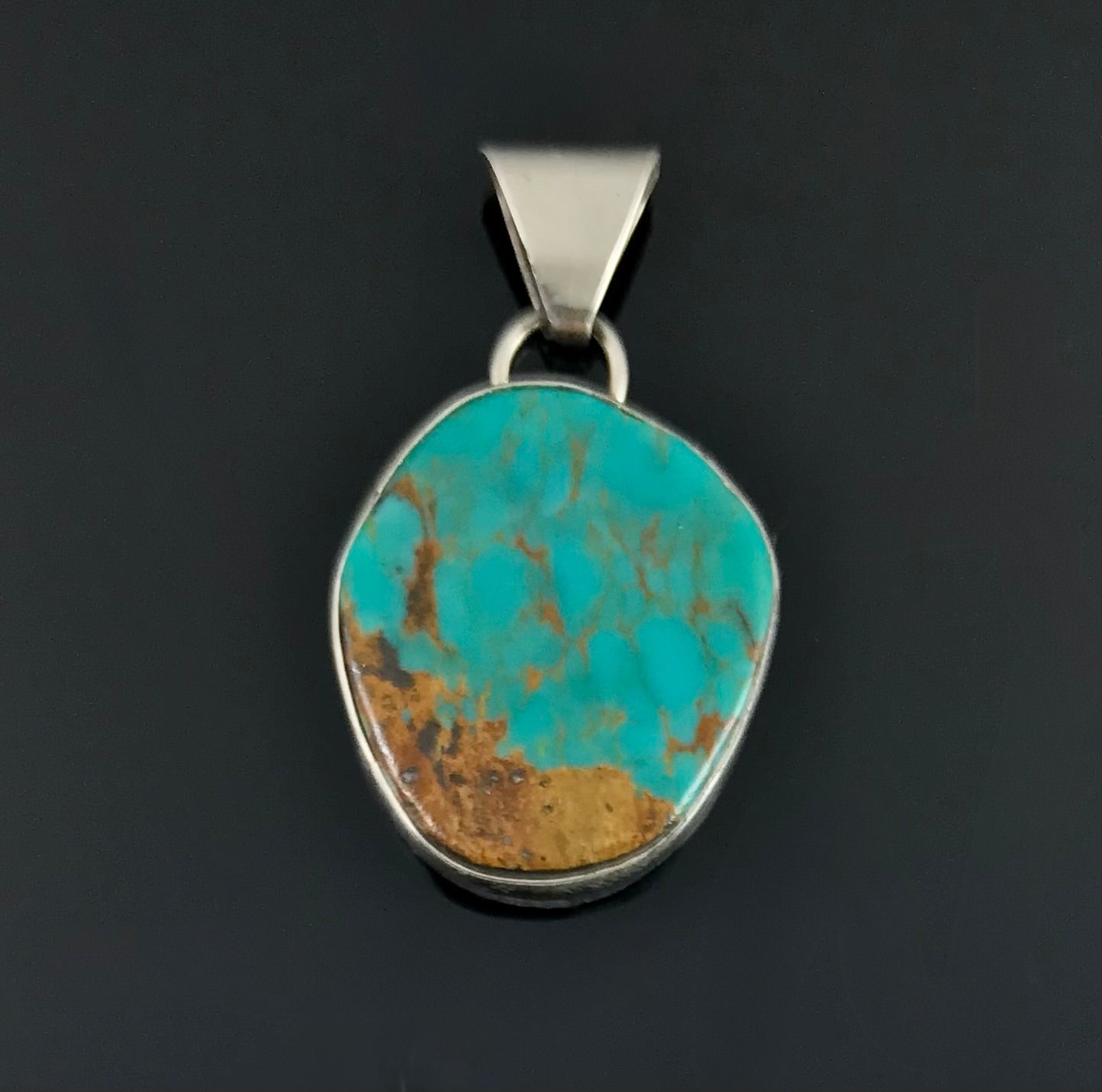 Navajo Turquoise Pendant & Earrings Native American - Jones Bahe