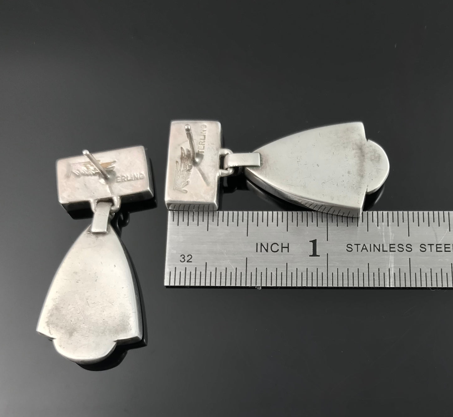 Inlay Earrings Navajo Native American - Ray Tracey