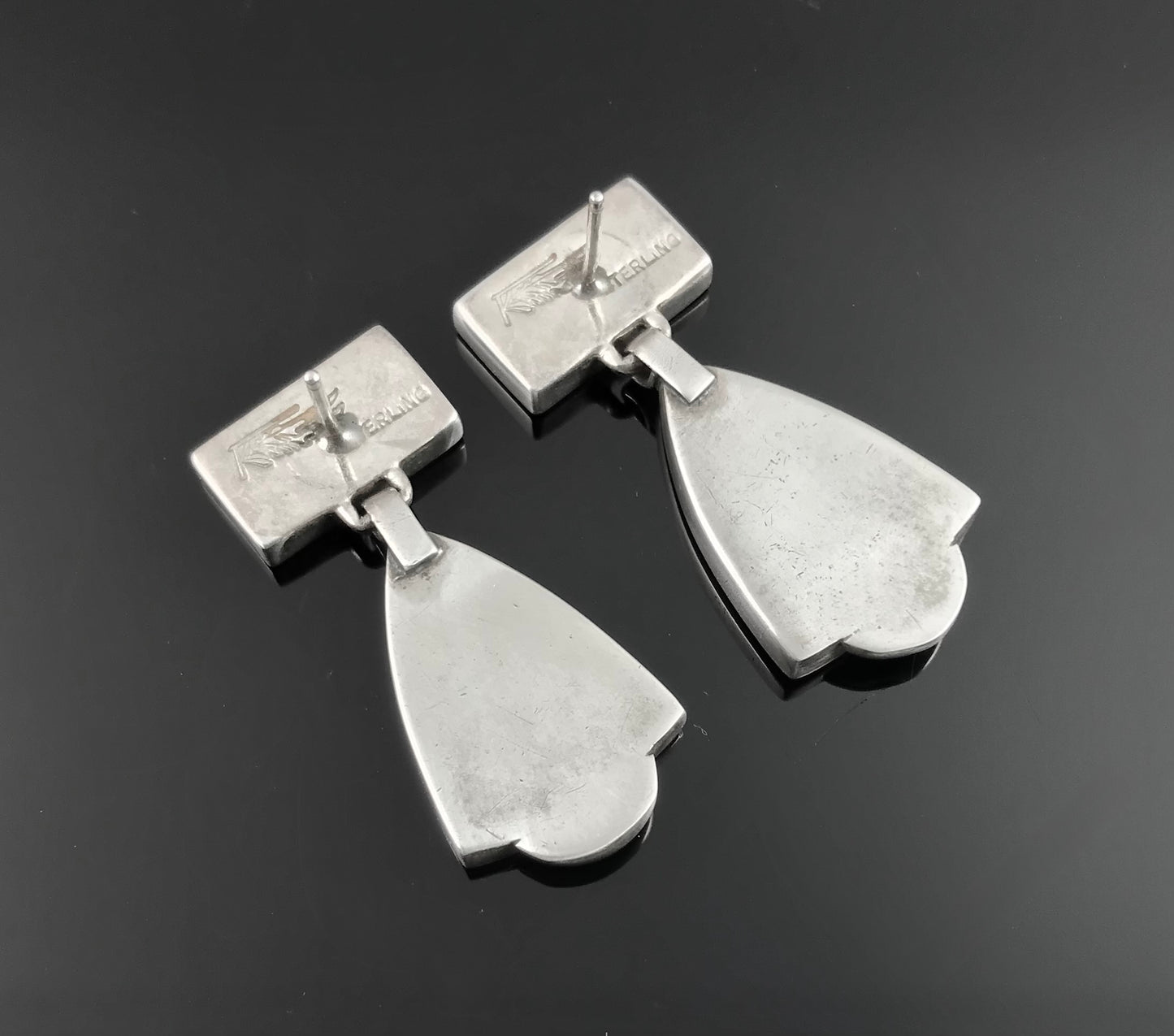 Inlay Earrings Navajo Native American - Ray Tracey
